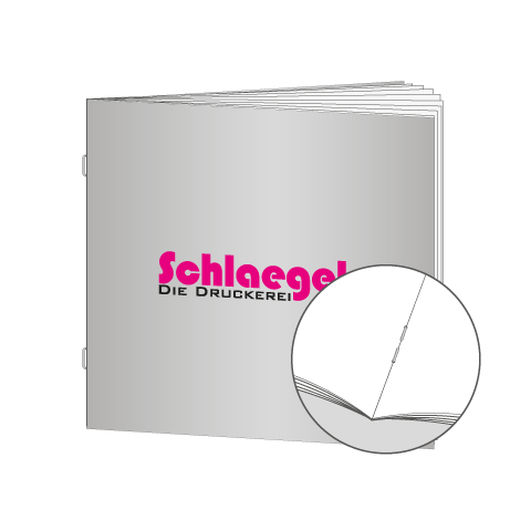 Broschüren Drahtheftung Quadrat