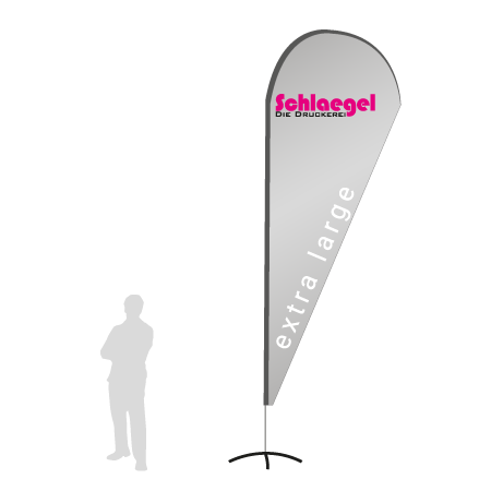 Beachflag Drop | Extra Large (460 cm) | einseitig bedruckt