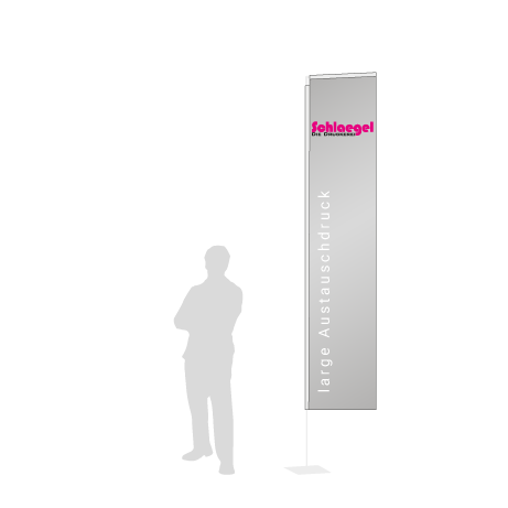 Beachflag Rechteck Austauschdruck | Large (400 cm) | einseitig bedruckt